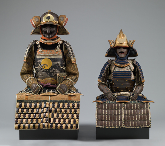 two suits of Japanese armor
