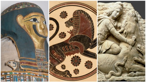 various artworks from the ancient world