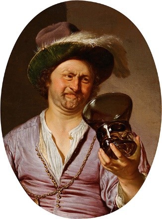 Franz van Mieris, Self-Portrait as a Merry Toper