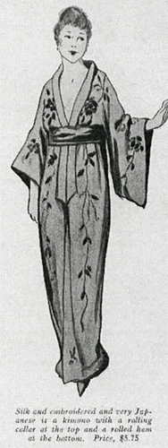 sketch of an embroidered kimono