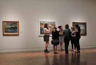 teachers on a docent lead tour