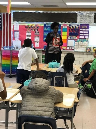 Lori Cargile in her classroom