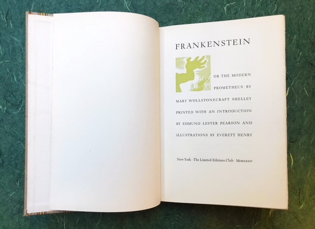 first page from Frankenstein 