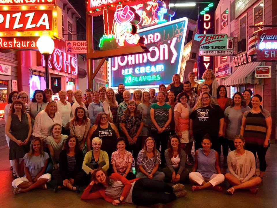 teacher group photo in the American Sign Musuem