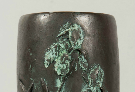 Bronze vase with rough texture