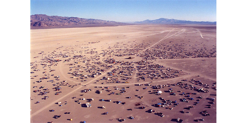 Burning Man Festival seen from above
