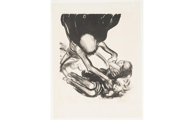 Käthe Kollwitz (Germany, 1867–1945), Death Grasps at a Group of Children, 1934, lithograp,    Cincinnati Art Museum, Gift of Robert and Elaine Blatt, 1985.12.