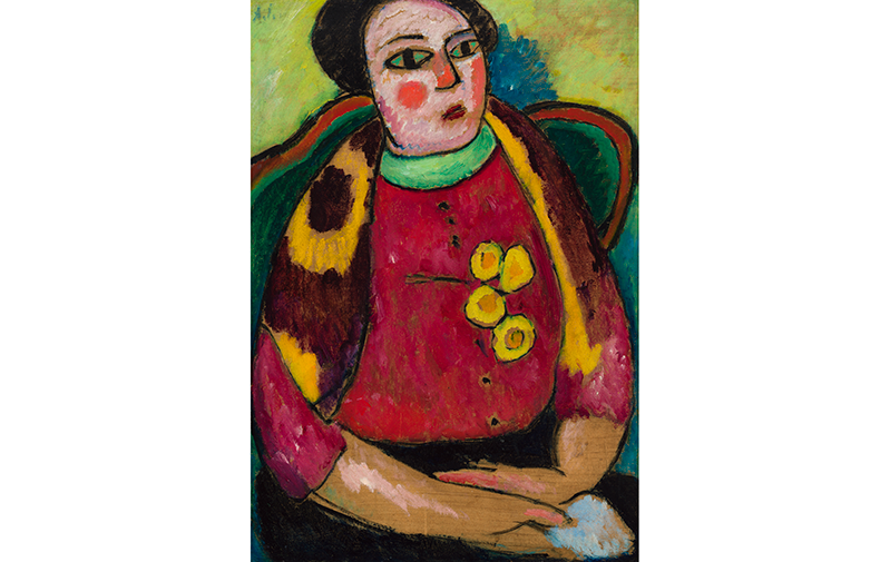 Alexej von Jawlensky (Russia, 1864–1941), Seated Woman, 1911, oil on composition board, Cincinnati, Art Museum, Fanny Bryce Lehmer Endowment, 1975.73.