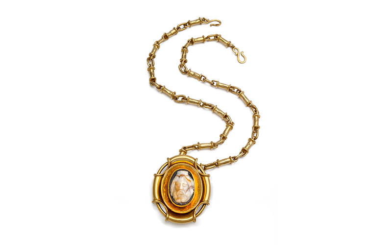 Helen Woodhull (American, 1940–2005), Necklace with Pendant, 1971, gold, agate
