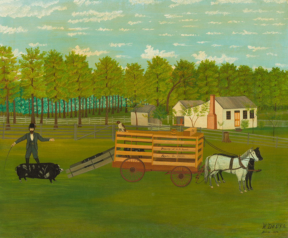 Henry Dousa (American, b. Germany, 1837 or 1838–1906), The Property of L. A. Parrett, Fayette Co., Ohio, 1874, Gift of Larry A. Huston Family and Museum Purchase with funds provided by the Mr. and Mrs. Harry S. Leyman Endowment, the Ohio Folk Art Association, and the Decorative Arts Society of Cincinnati in memory of Jon Graeter, 2018.141 