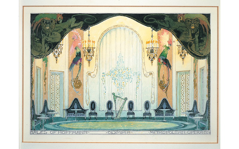 Joseph Urban (American, b. Austria, 1872-1933), Set Design: The Tales of Hoffmann, Olympia, 1924, Joseph Urban Archive, Rare Book & Manuscript Library, Columbia University   