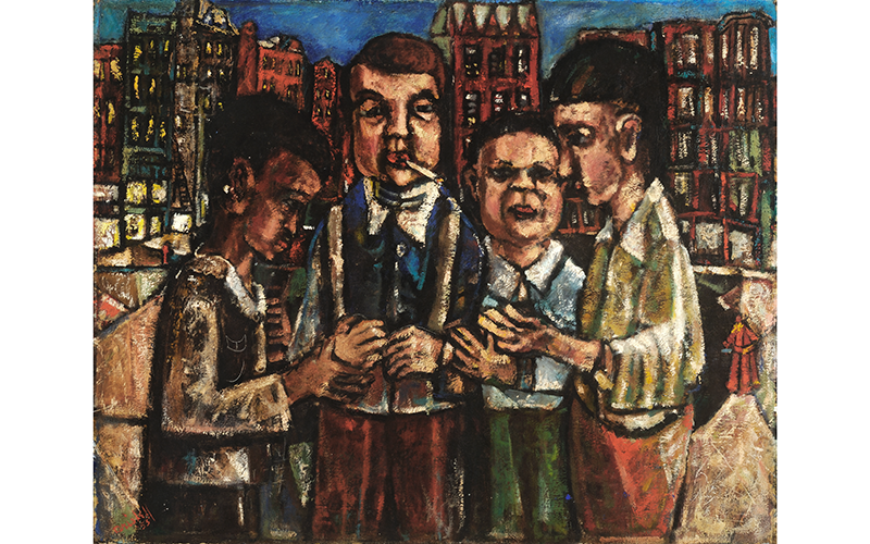 City Quartet, 1953, Oil on canvas, David C. Driskell Center at the University of Maryland, College Park