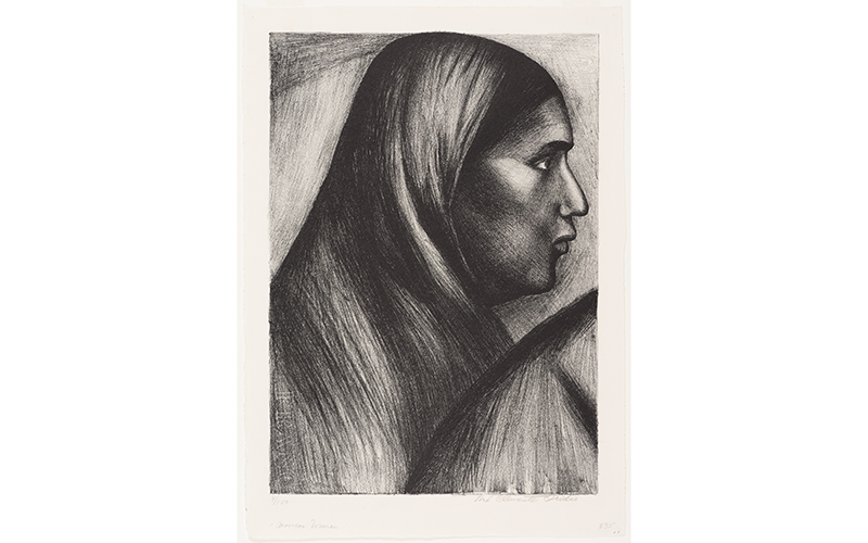 José Clemente Orozco (Mexican, 1883–1949), Mexican Woman (Mujer Mexicana), 1926, lithograph, Gift of Herbert Greer French, 1940.411 