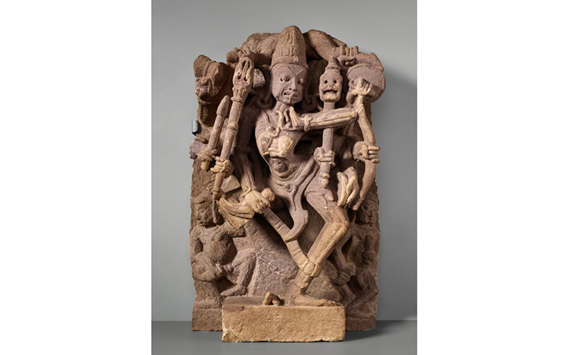 The Mother Goddess Chamunda Dancing, circa 800–1000, India; Rajasthan, sandstone, H. 58.4 cm × W. 38.1 cm × D. 17.8 cm, Asian Art Museum of San Francisco, The Avery Brundage Collection, B62S39+