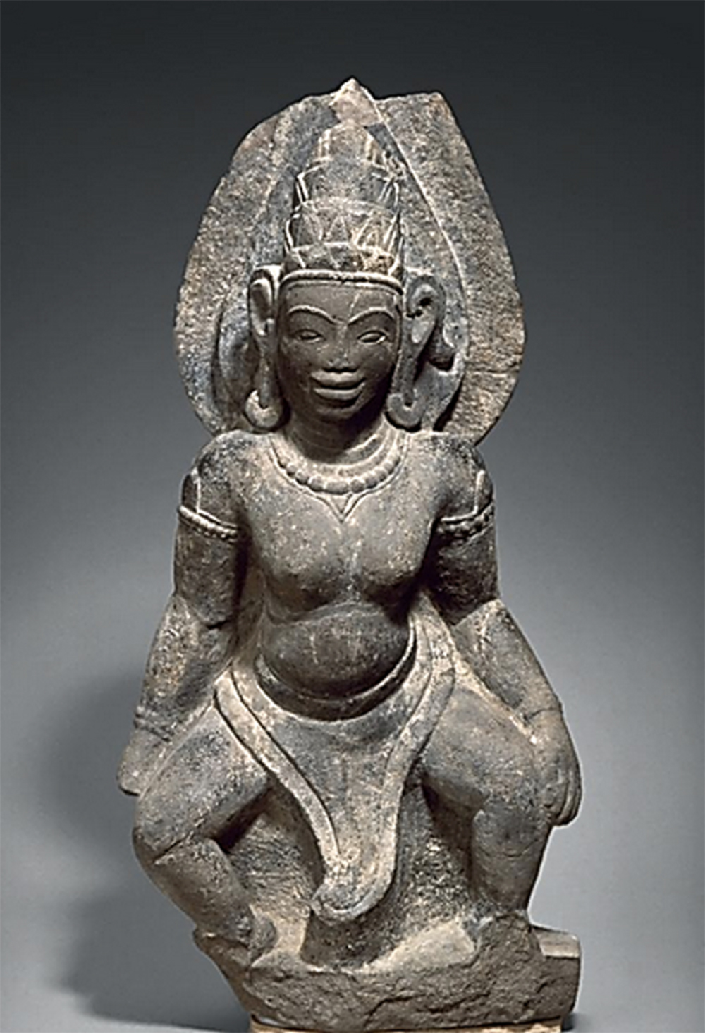 Female Dancer
circa 1075–1125
Vietnam; former Kingdoms of Champa, Binh Dinh province (Thu Thien Temples)
Sandstone
Asian Art Museum of San Francisco, Gift of Christensen Fund, BL77S3
H. 28 x W. 13 ½ x D. 8 in. (71.1 x 34.3 x 20.3 cm)
