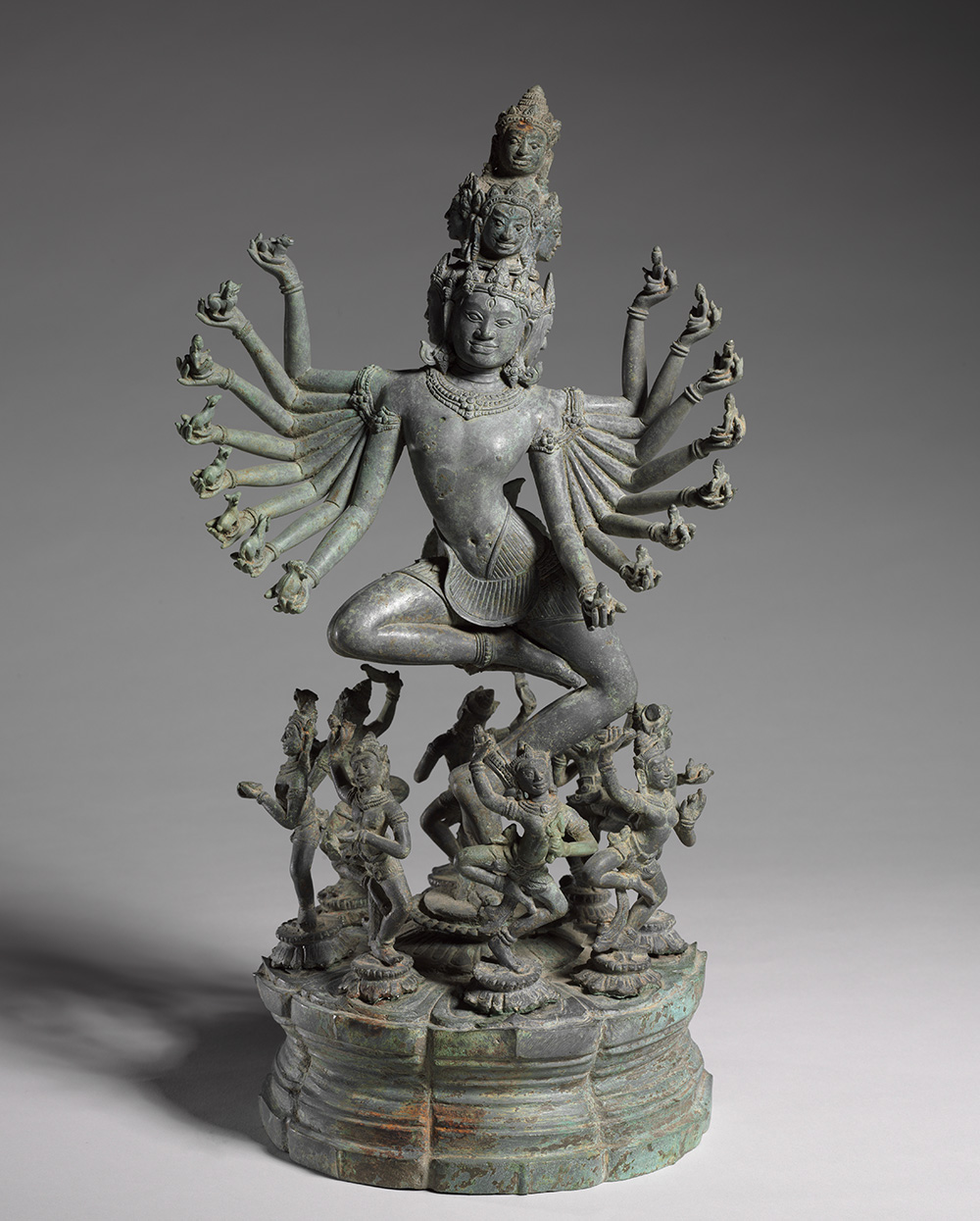 Dancing Hevajra Surrounded by Dancing Yoginis
circa 1050–1100
northeastern Thailand; former kingdom of Angkor
bronze
Cleveland Museum of Art, gift of Maxeen and John Flower in honor of Dr. Stanislaw Czuma, 2011.143
18 1/8 x 9 7/16 in. (46 x 23.9 cm)