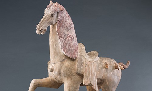 Dancing Horse, Tang dynasty (618–907), 8th century, ceramic, Cincinnati Art Museum, Gift of Carl and Eleanor Strauss, 1997.53