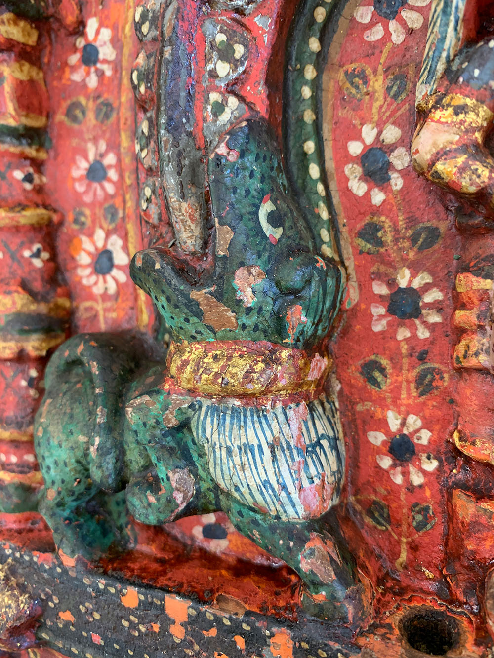 Devotional Shrine Used in a Jain Household (ghar derasar), 1700-1899, Gujarat/India, carved wood painted and gilded, The William T. and Louise Taft Semple Collection, 1962.459