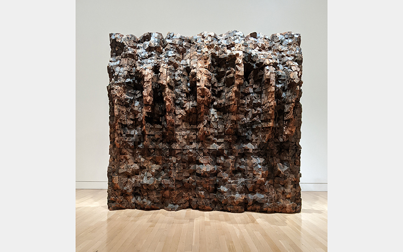 Ursula von Rydingsvard (American, b. 1942), Lace Mountains, 1989, cedar and graphite, Museum Purchase: Alice F. and Harris K. Weston Endowment for Contemporary Art, 2004.1137, © Ursula von Rydingsvard Courtesy Galerie Lelong & Co.