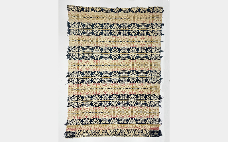 Gabriel Rauscher (American, 1804-1865), Coverlet, 1850, cotton, wool, Gift of Mr. and Mrs. Henry A. Duebel, 1976.169