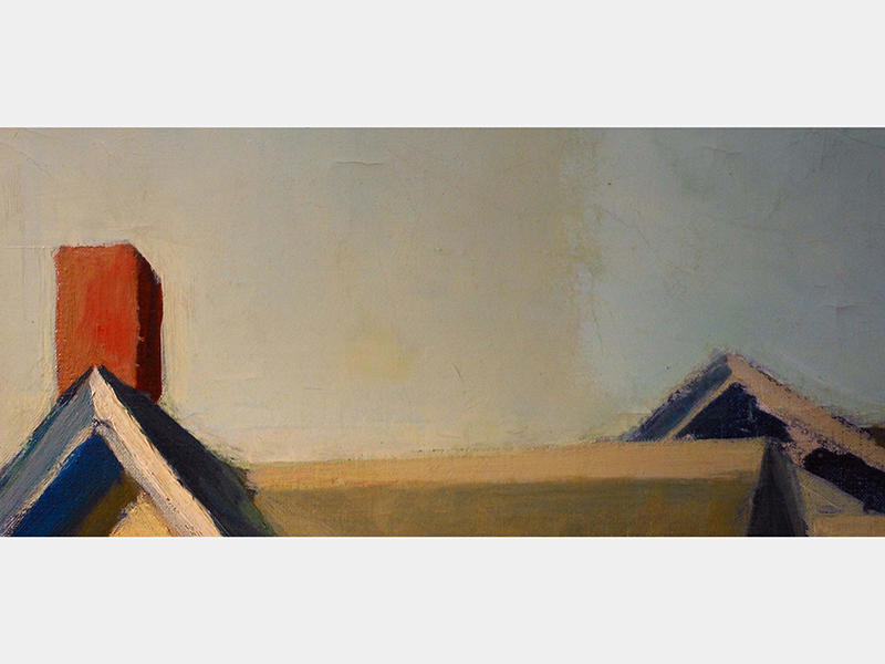 Edward Hopper (American, 1882–1967), Sunset on Prospect Street (Gloucester, Massachusetts), 1934, oil on canvas, The Edwin and Virginia Irwin Memorial, 1959.49