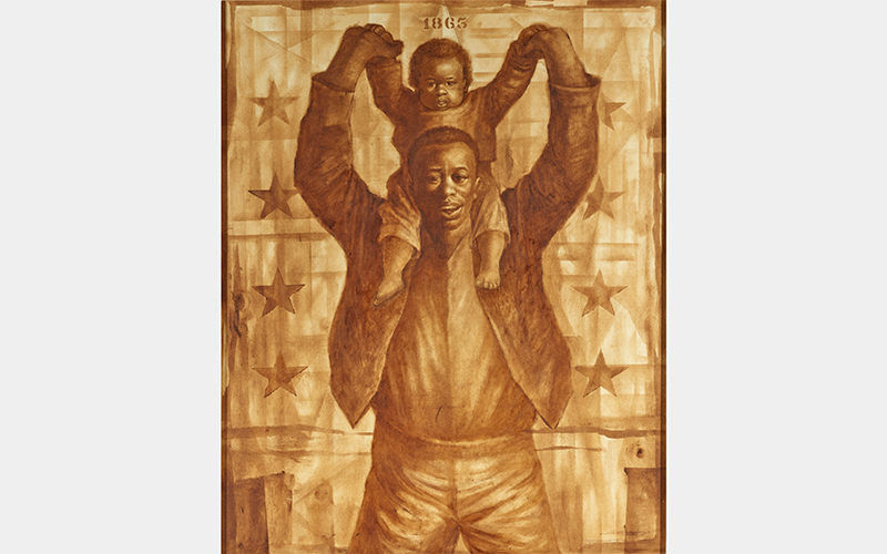 Charles White (American, 1918–1979), Jubilee, 1974, oil wash on paperboard, 39 1/16 x 31 1/8 in. (99.2 x 79.1 cm), Primas Family Collection, © The Charles White Archive