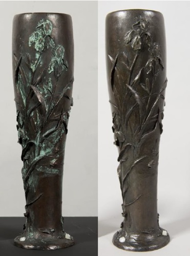 Maria Longworth Vase before and after conservation
