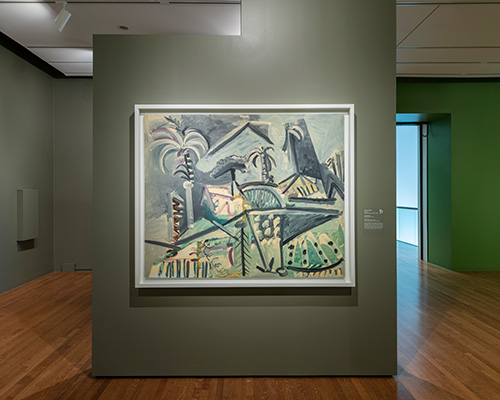 Pablo Picasso (Spanish, active in France, 1881–1973), Landscape, Mougins, March 31, 1972, oil on canvas, Musée national Picasso–Paris, Dation Pablo Picasso, 1979, MP227 © 2023 Estate of Pablo Picasso / Artists Rights Society, (ARS), New York, Courtesy American Federation of Arts