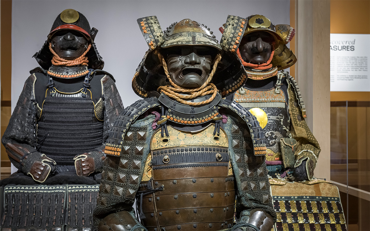 Three suits of samurai armor