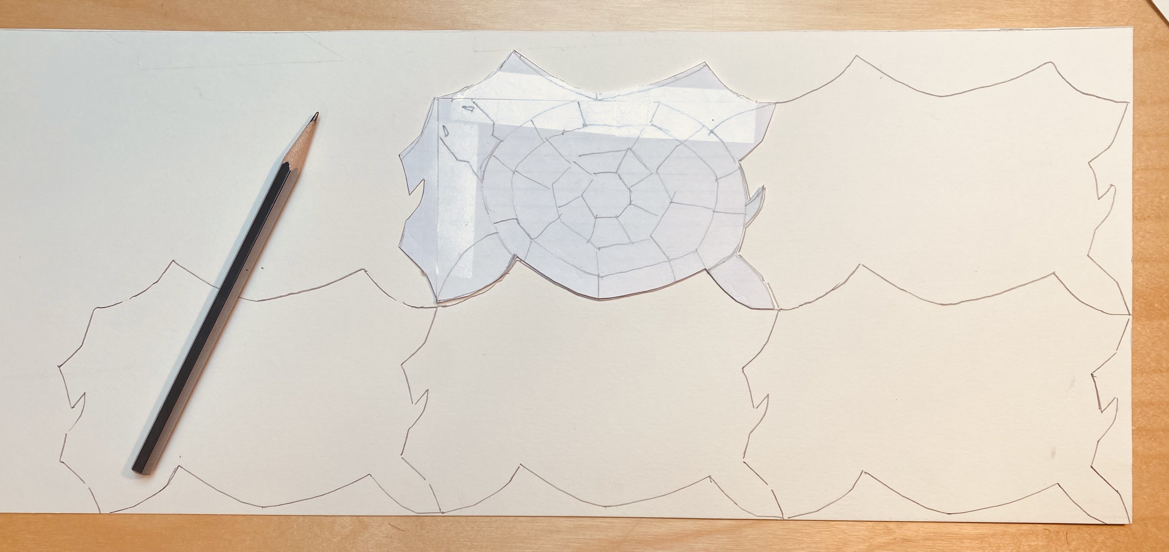 Tracing the turtle onto another sheet, multiple times