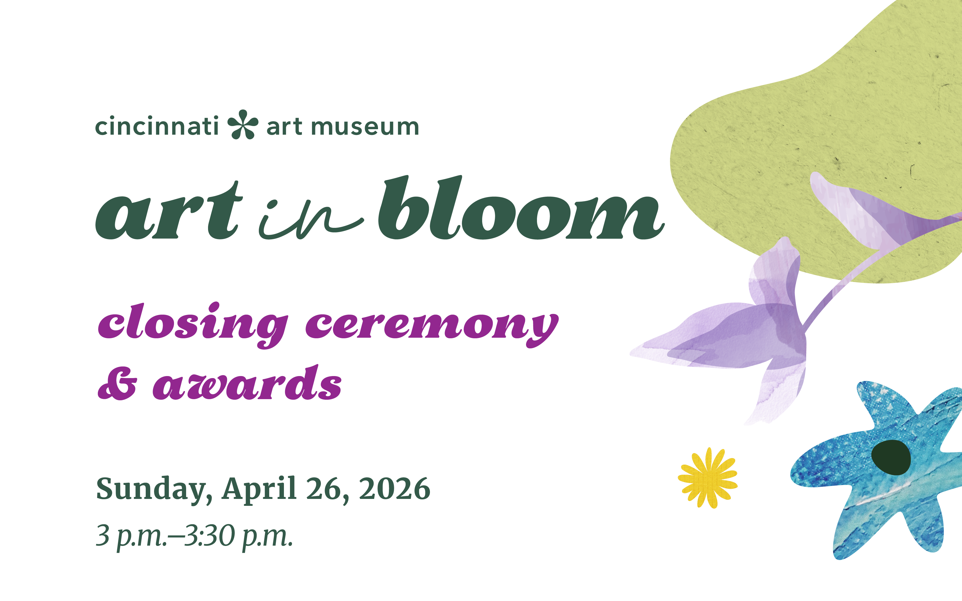 Art in Bloom Closing Ceremony & Awards - AIB 2026