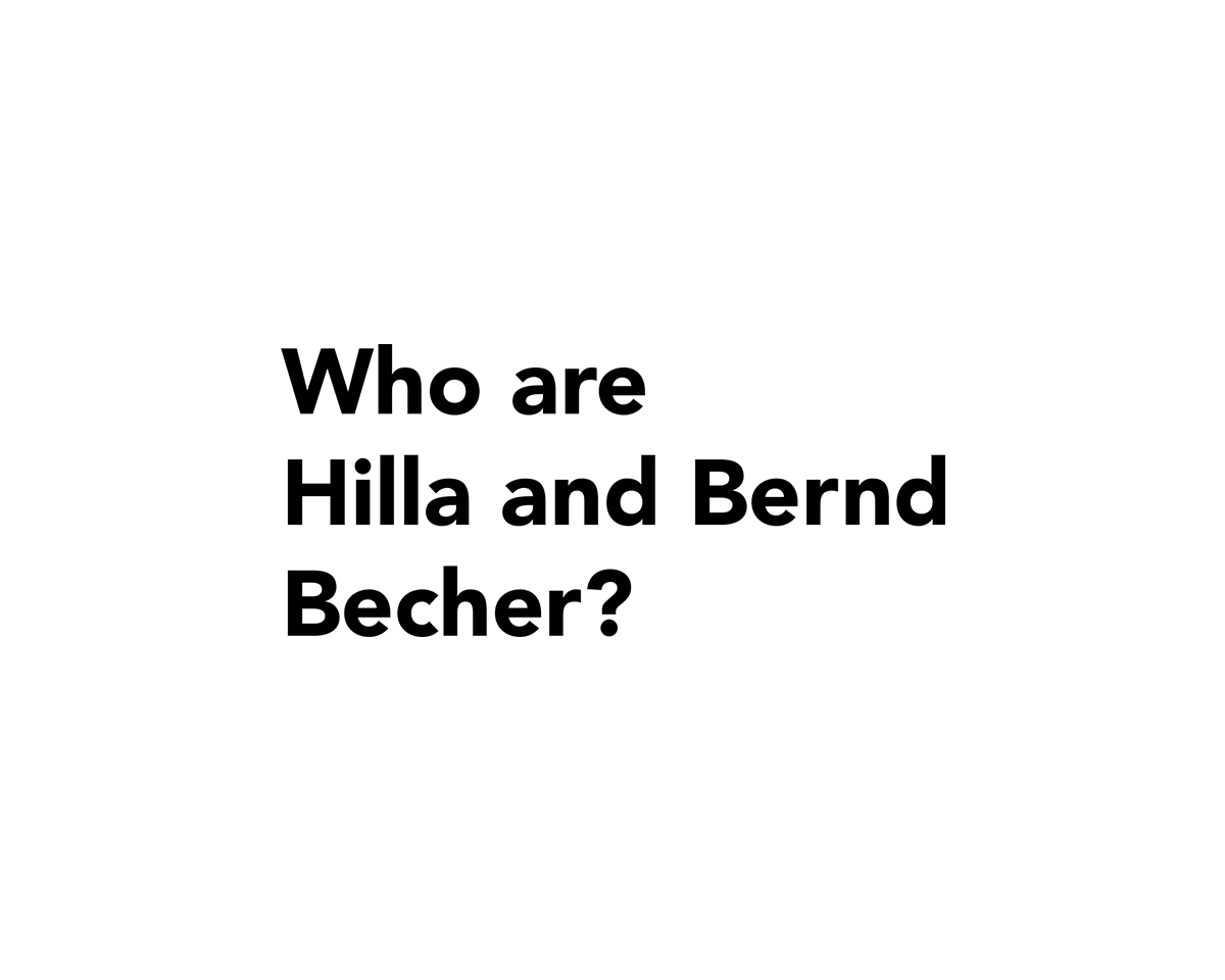 Who are Hilla and Bernd Becher?