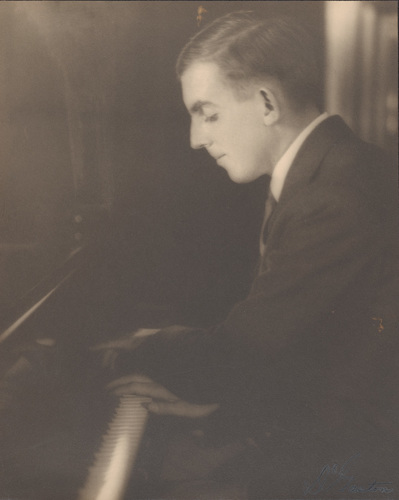 A young Ansel Adams plays the piano