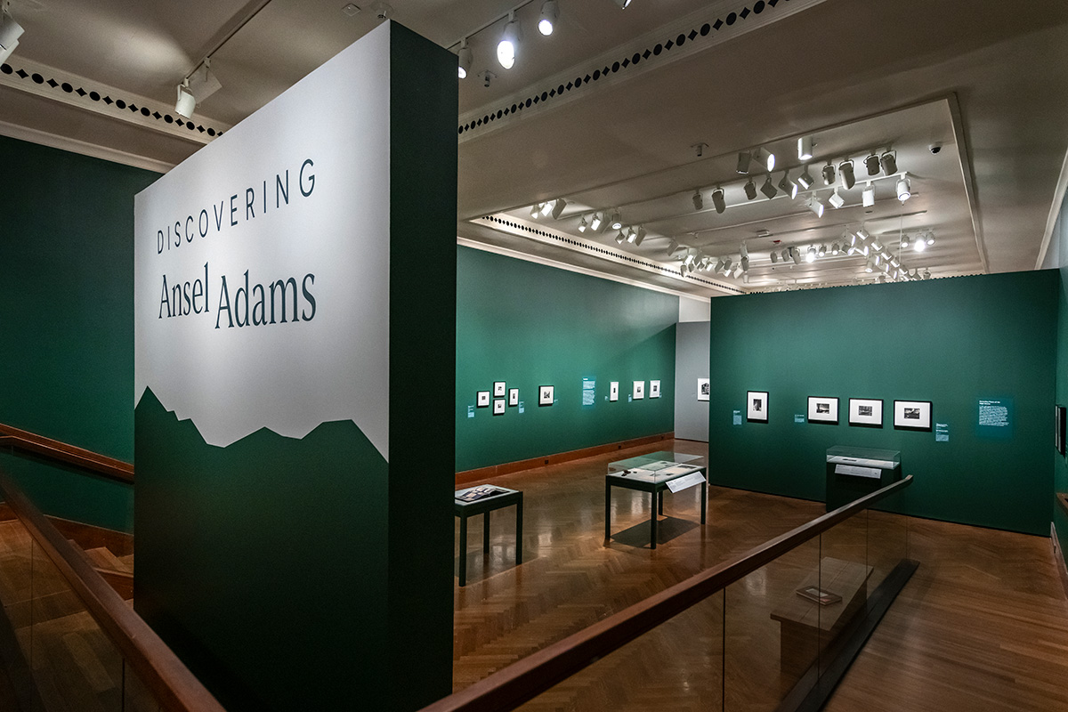 An installation view of Discovering Ansel Adams